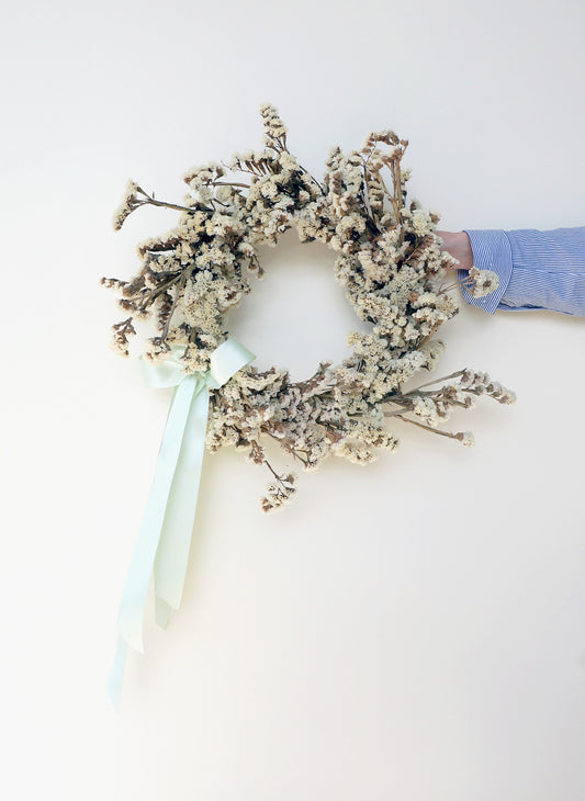 Dried flower wreath